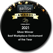 British Hair & Beauty Awards - Silver Winner 2021, Best Workplace Environment of the Year